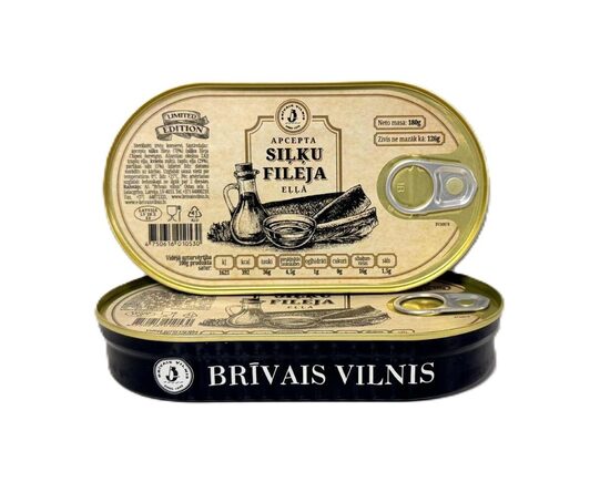 Apcepta siļķu fileja eļļā - 180 g