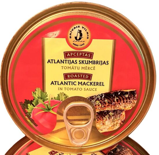 Apceptas Atlantijas skumbrijas tomātu mērcē - 240 g