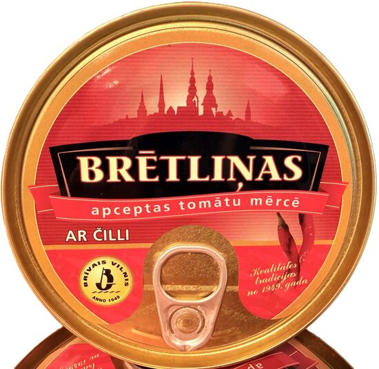 Rīgas brētliņas apceptas tomātu mērcē ar čili 24x240 g