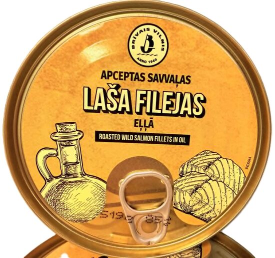 Apceptas savvaļas laša filejas eļļā 160 g