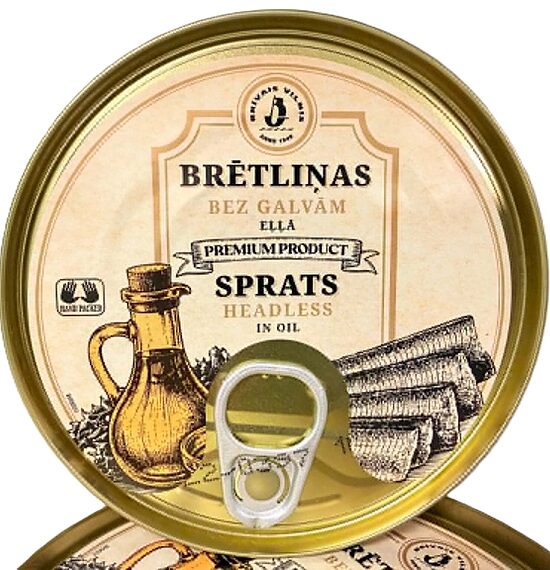 Brētliņas eļļā bez galvām 36x160 g