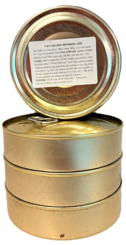 Cara šprotes delikatešu eļļā - 160 g
