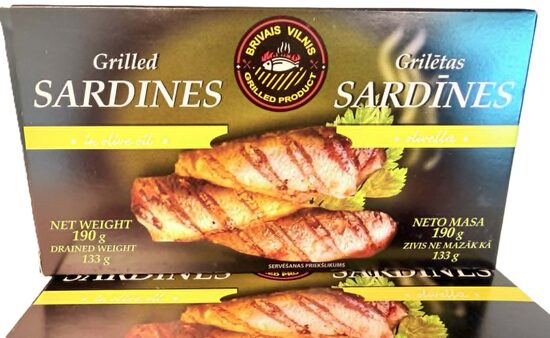 Grilētas sardīnes olīveļļā 12x190 g