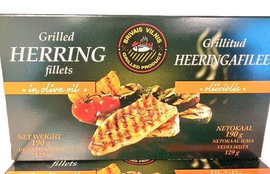 Grilēti siļķu filejas steiki olīveļļā 12x190 g