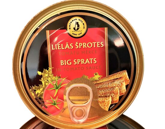 Lielās šprotes tomātu mērcē 24x240 g