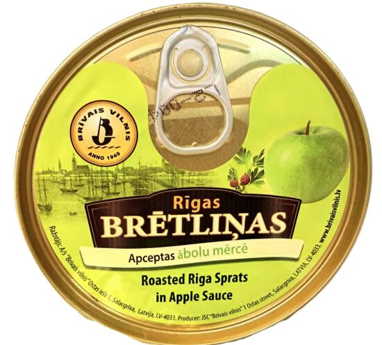 Rīgas brētliņas apceptas ābolu mērcē - 240 g