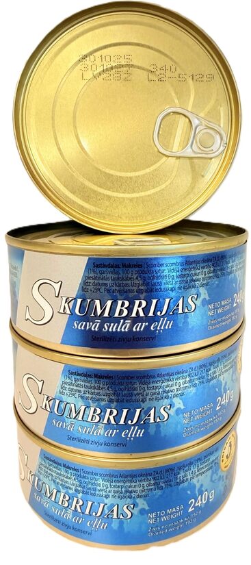 Skumbrijas savā sulā ar eļļu - 240 g