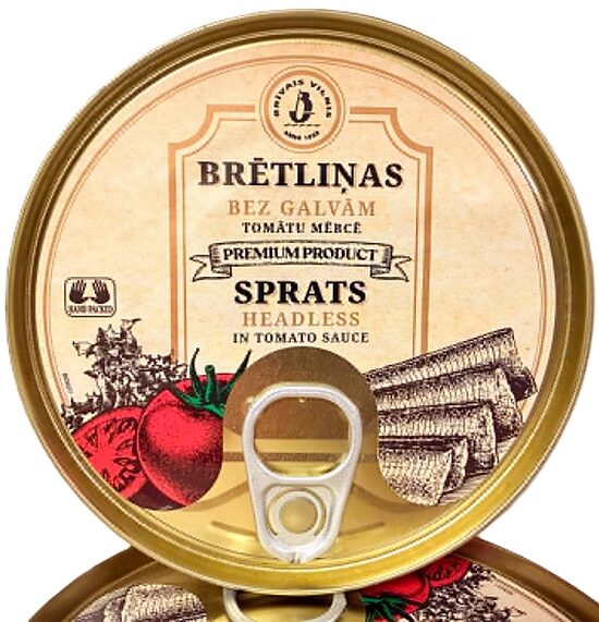 Brētliņas bez galvām tomātu mērcē 160g