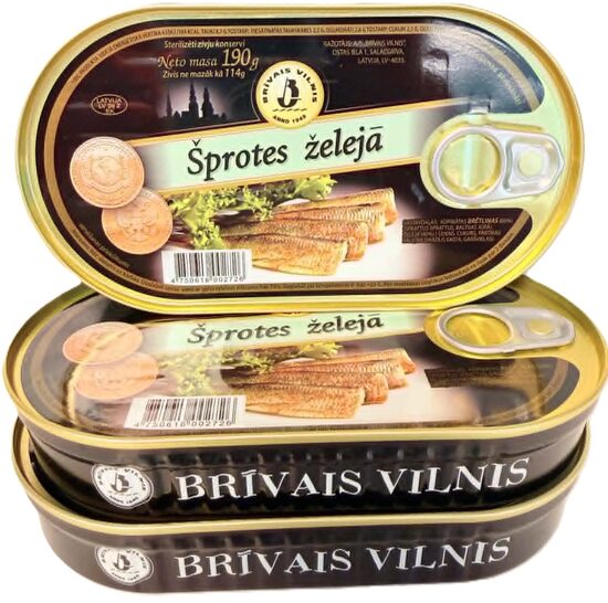 Šprotes želejā 36x190 g