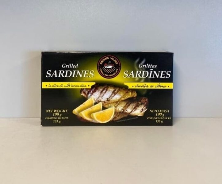 Grilētas sardīnes olīveļļā ar citronu