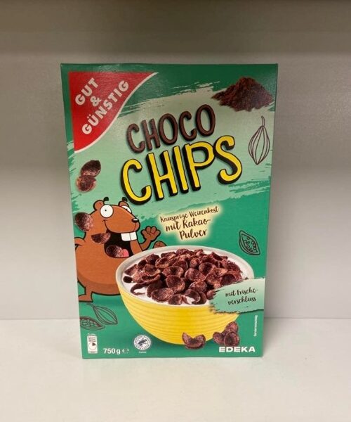 Gut & Gunstig Choco chips brokastu pārslas - gliemežvāki ar šokolādi