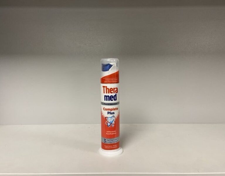 Theramed Complete - Plus zobu pasta ar dozatoru - jutīgiem zobiem un smaganu problēmām