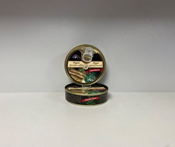 Rīgas šprotes eļļā ar diļļu garšu