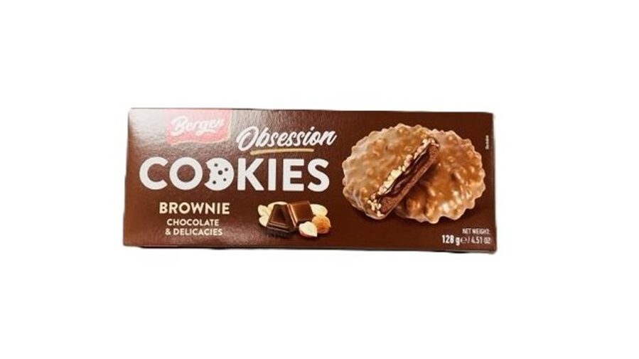 Bergen Cookies Obsession cepumi ar braunija pildījumu