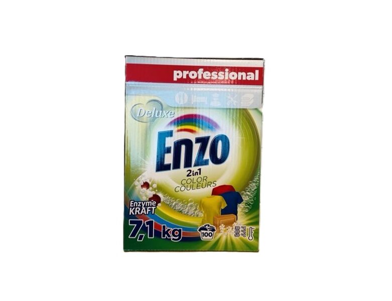 ENZO Deluxe Professional 2 in 1 veļas pulveris krāsainai veļai - profesionāls