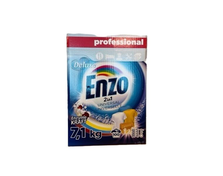 ENZO Deluxe Professional 2 in 1 veļas pulveris krāsainai un baltai veļa - profesionāls