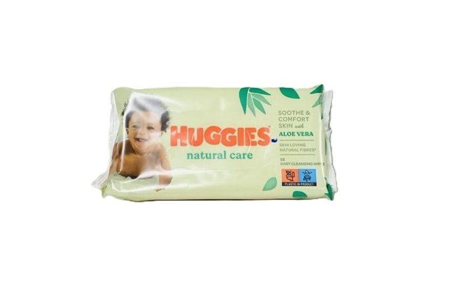 Huggies Natural Care mitrās salvetes ar alveju