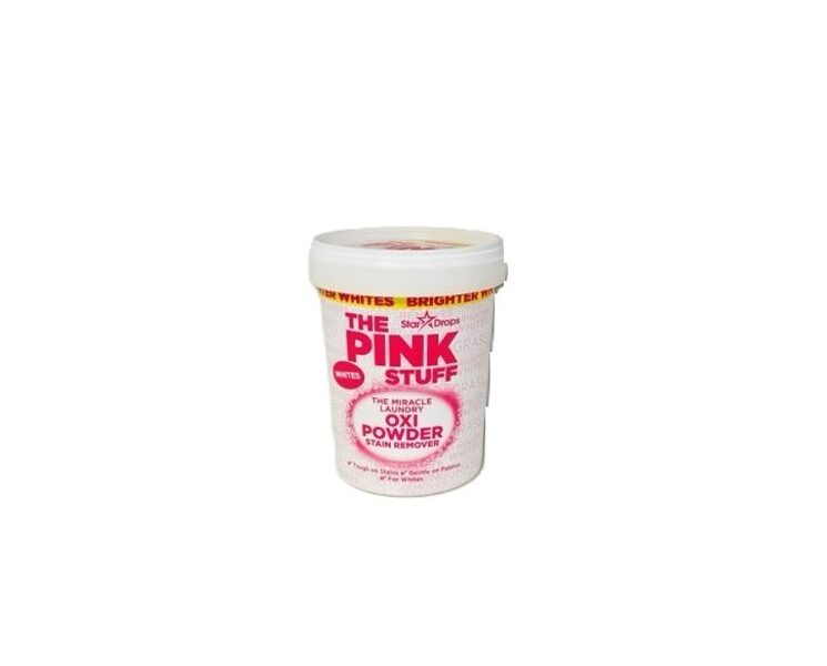 THE PINK STUFF Oxi powder whites bioloģisks traipu tīrīšanas līdzeklis baltai veļai - pulverveida