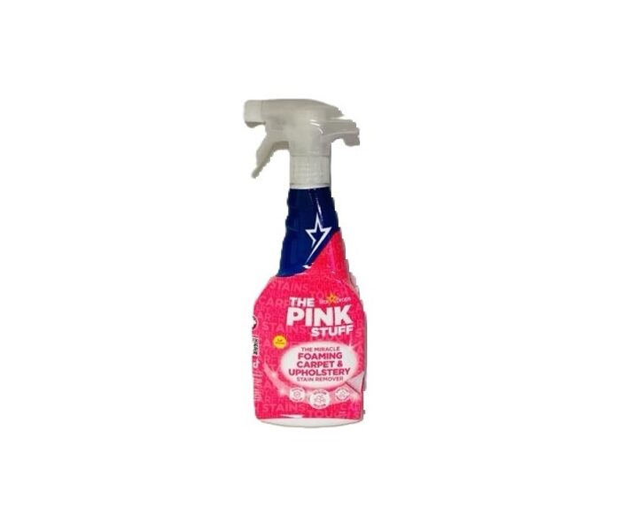 THE PINK STUFF foaming carpet & upholstery stain remover. Tīrīšanas līdzeklis paklājiem un mīkstajiem polsterējumiem.