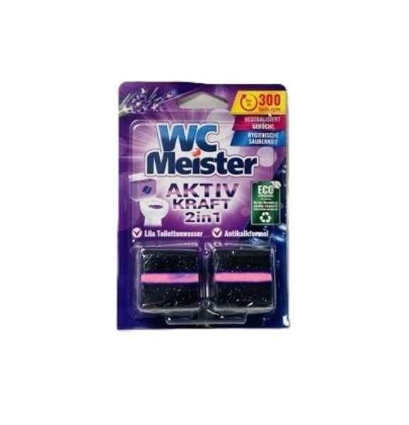 WC Meister Aktiv Kraft 2in1 tabletes tualetes poda tvertnei ar lavandas aromātu