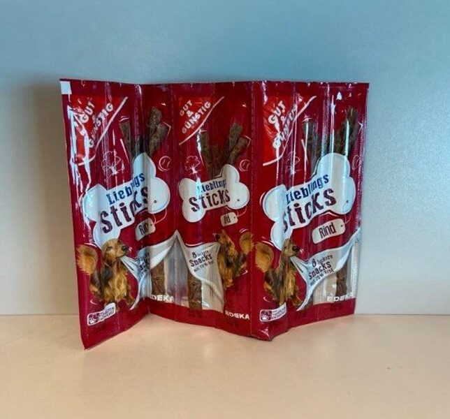 Gut&Gunstig Lieblings Sticks mit rind nūjiņas suņiem - ar liellopu gaļu 8gb