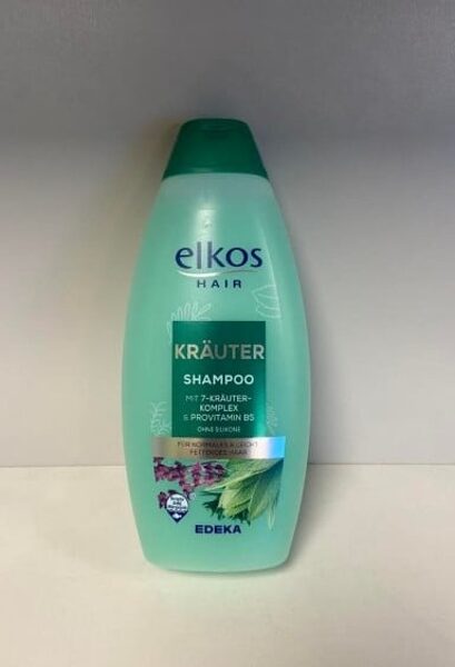 Elkos 7 kräuter shampoo šampūns normāliem un taukainiem matiem ar zāļu ekstraktiem