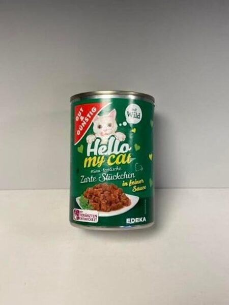 Gut&Gunstig Hello my cat mit wild in feiner sauce konservi mērcē ar medījuma gaļu