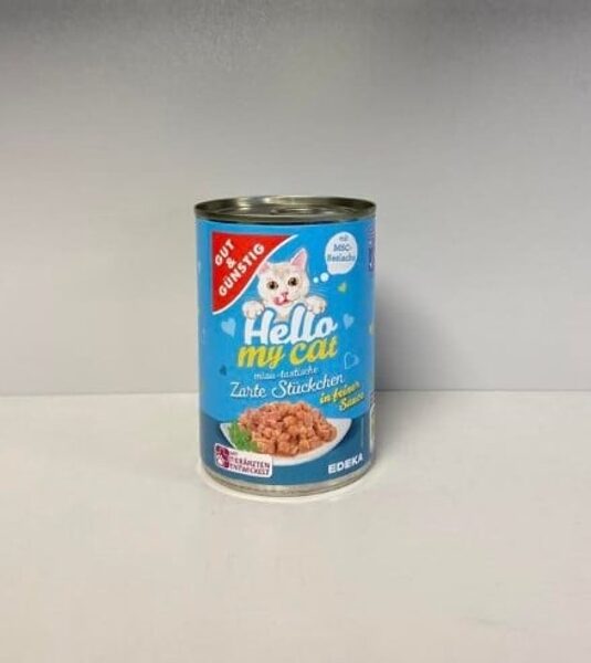 Gut&Gunstig Hello my cat mit lachs in feiner sauce konservi kaķiem mērcē ar lasi