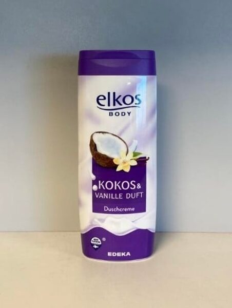 Elkos Body duschcreme Kokos & Vanille dušas želeja (krēms) ar kokosa un vaniļas aromātu